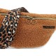 Sac banane - Moumoute camel. 2 poches, 2 fermetures