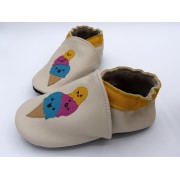 SOLDES Chaussons en cuir souples bébé, taille 29 en stock - Glaces